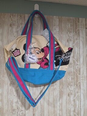 Disney Store Mickey  Mouse Medium Shoulder Tote Bag Retro 90's Inspired NWT